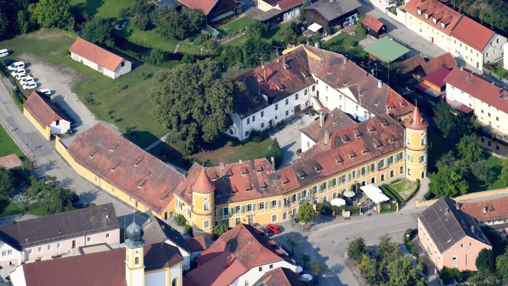 Aerial view of Schloss Wiesent