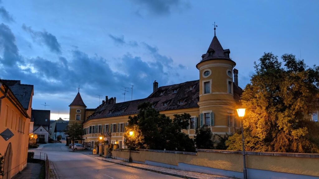 Schloss Wiesent at twilight