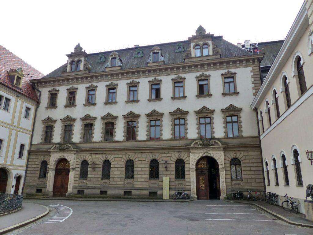 Residential building facade at the castle